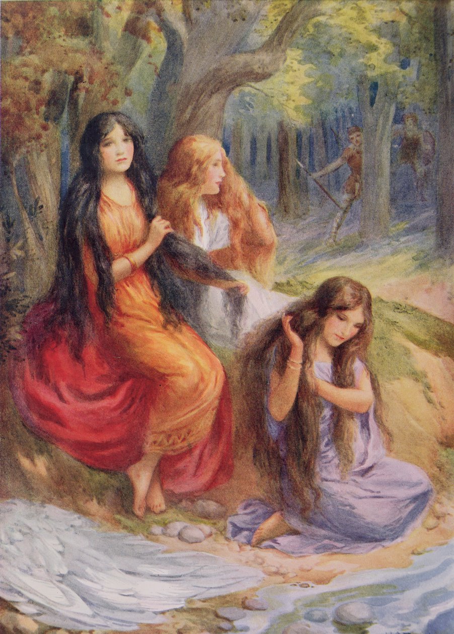 Hladgrun, Olrun und Alvit, Illustration aus 