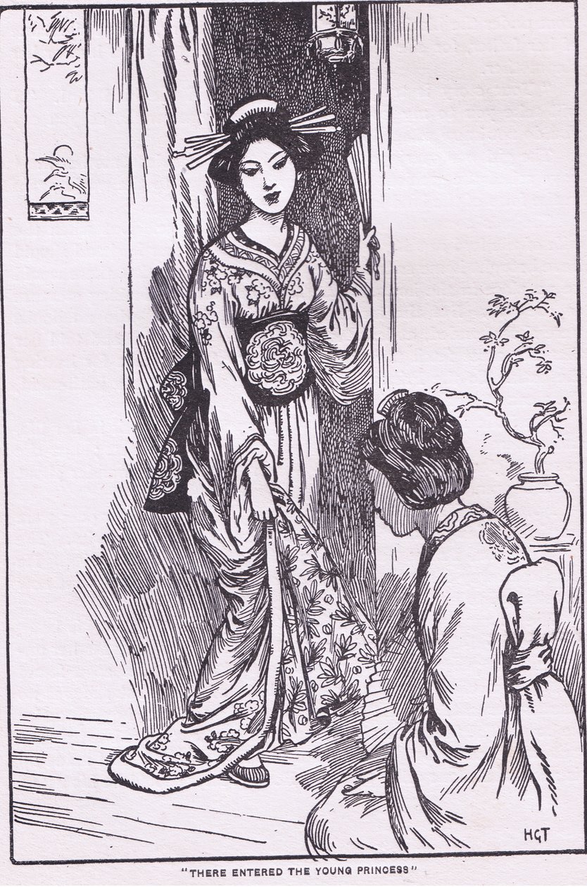 Da trat die junge Prinzessin ein (aus der Schalen tragenden Prinzessin) von Harry George Theaker