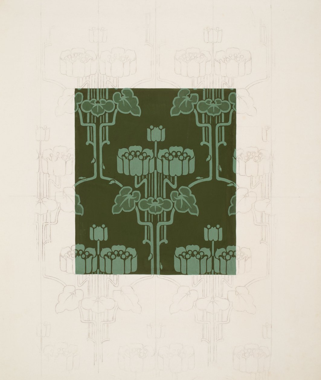 Design mit Blumen und Blättern von Harry Napper