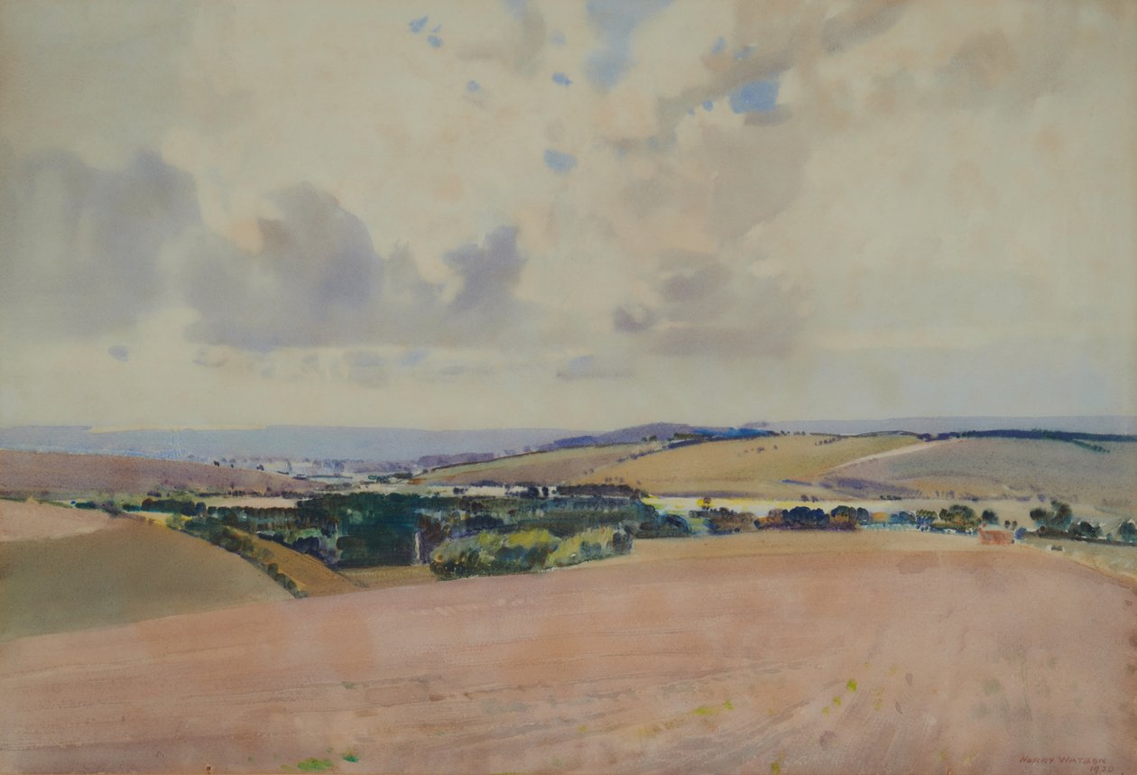 Landschaft, möglicherweise die Downs von Harry Watson