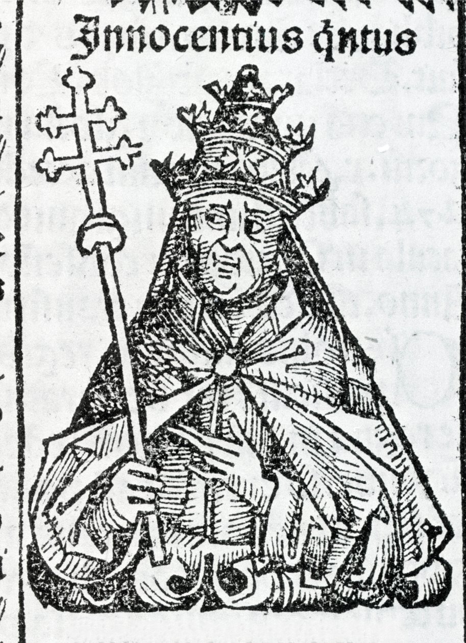 Porträt von Papst Innozenz IV. (1195 - 1254) in Liber chronicarum von Hartmann Schedel Nürnberg 1497 von Hartmann Schedel