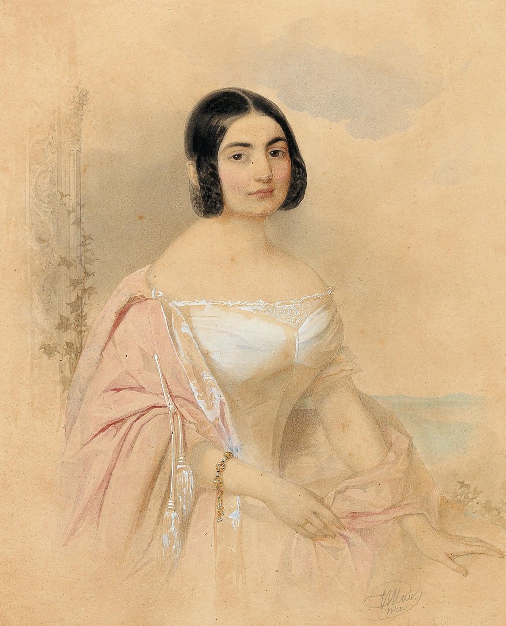 Porträt von Gräfin Marie von Tattenbach, geborene von Lion von Hau