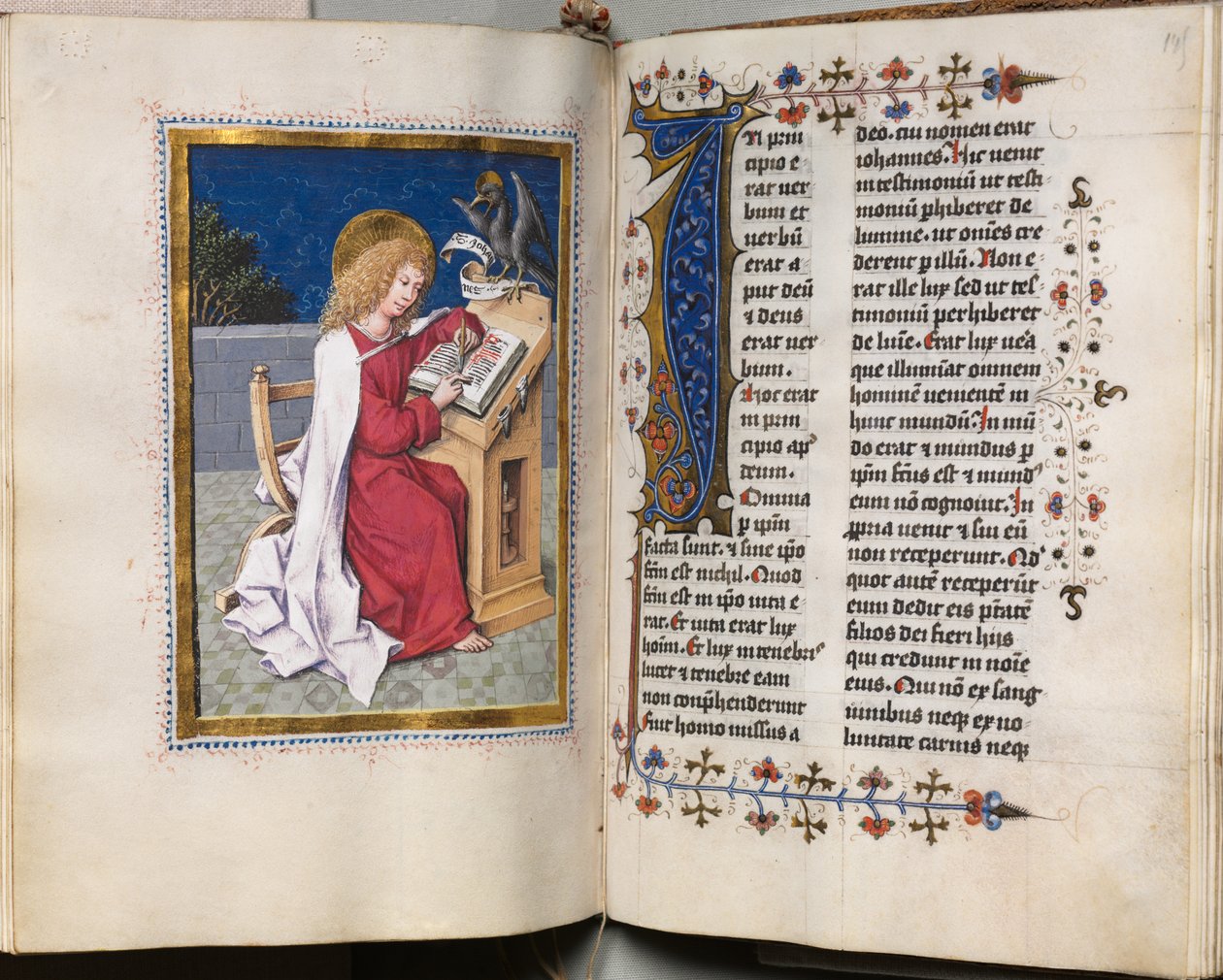 Evangelienbuch mit Evangelistenporträts: Verzierte Initiale von Hausbuch Master