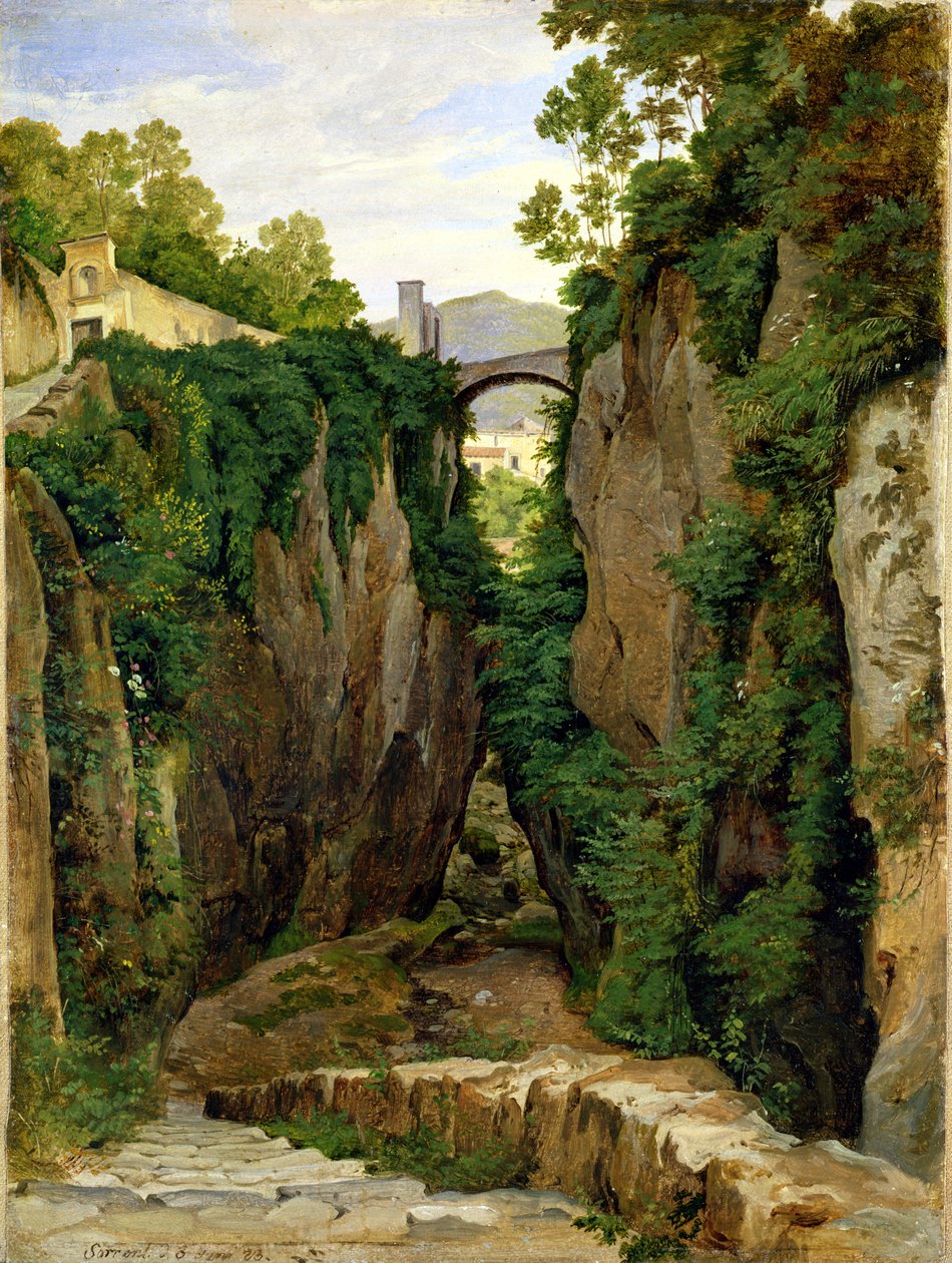Felsenschlucht in Sorrent, 1823 von Heinrich Reinhold