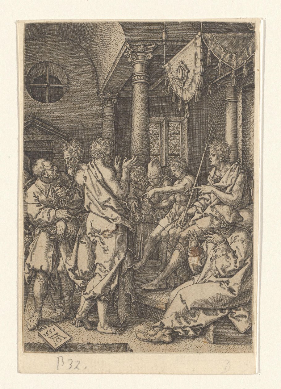 Daniel verhört die Ältesten Geschichte von Susanna (Serientitel) von Heinrich Aldegrever