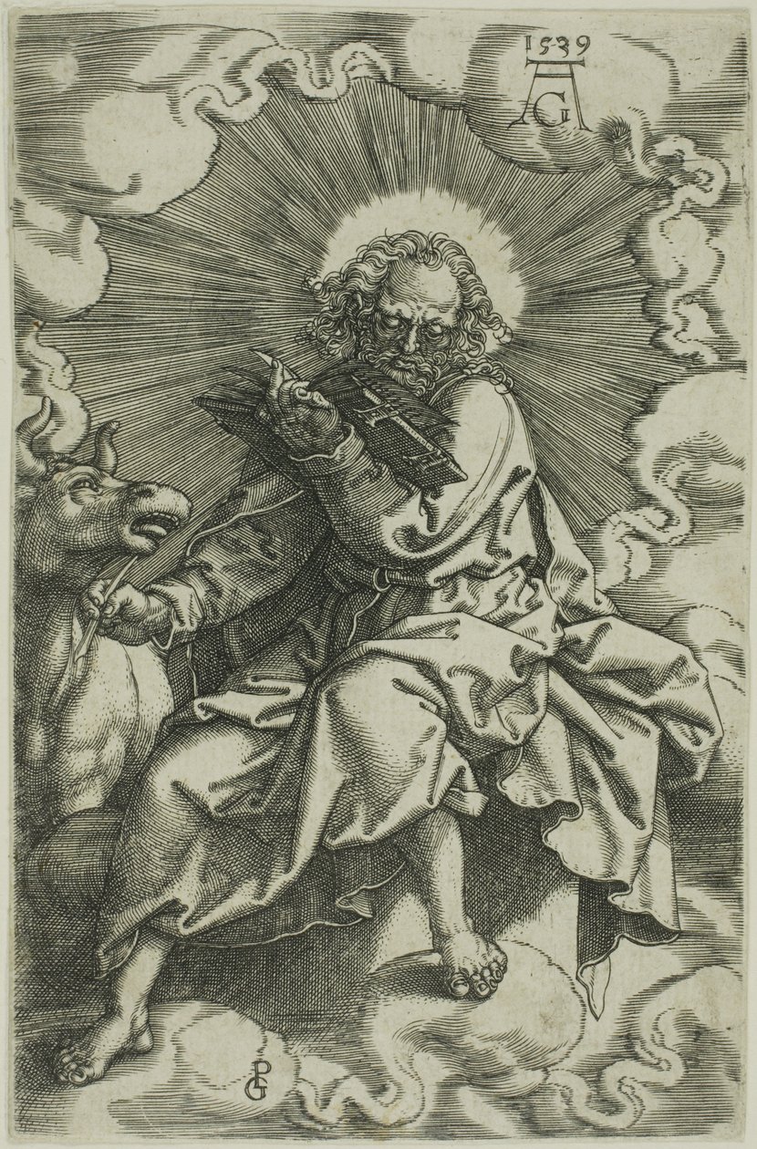 St. Lukas, aus Die vier Evangelisten von Heinrich Aldegrever