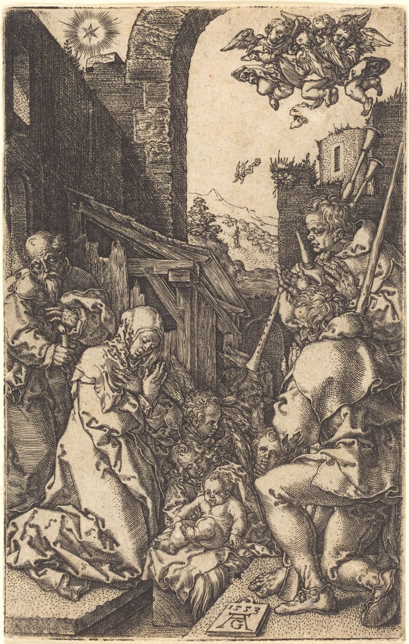Die Geburt Christi, 1553 von Heinrich Aldegrever