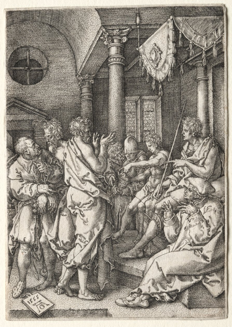 Die Geschichte von Susanna: Daniel verhört die Ältesten von Heinrich Aldegrever