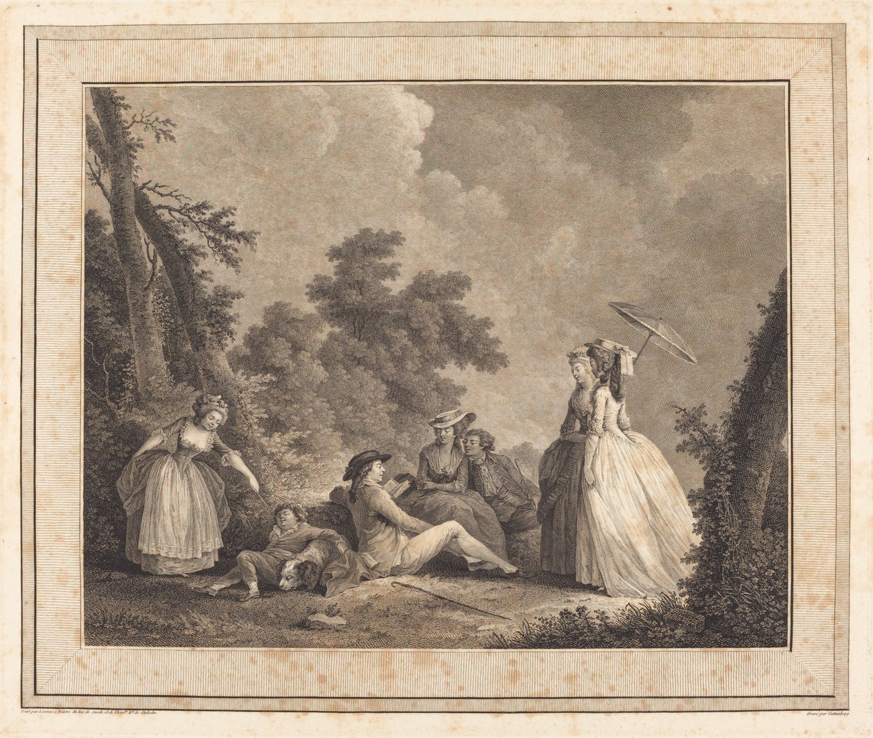 Le mercure de France von Heinrich Guttenberg after Nicolas Lavreince