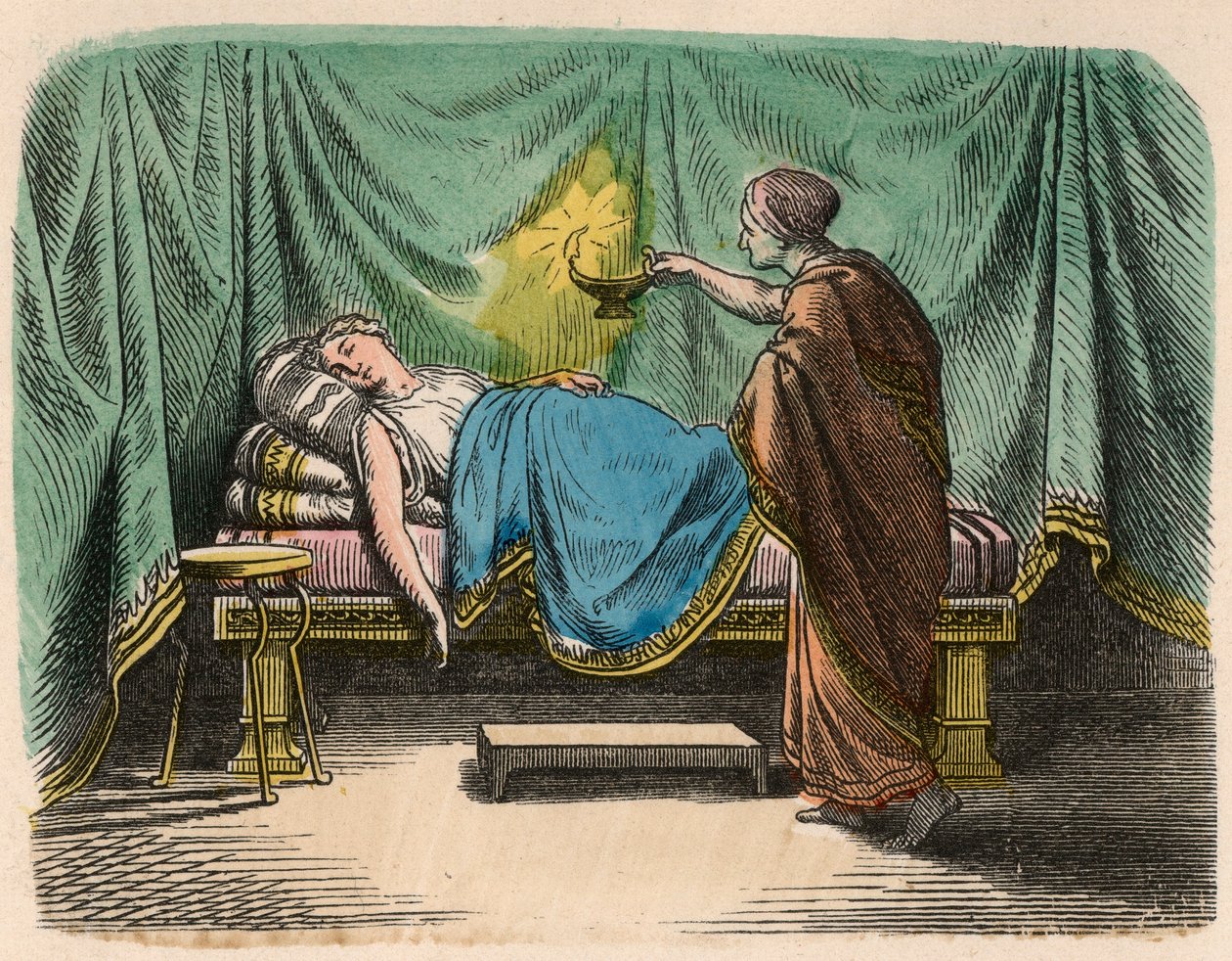 Griechenland zur Zeit der Republiken: Bett von Heinrich Leutemann