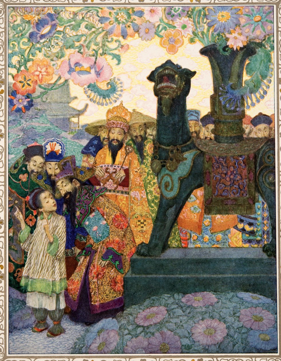 Die Nachtigall, aus Märchen von Hans Christian Andersen, veröffentlicht 1911 von Heinrich and Urban Lefler