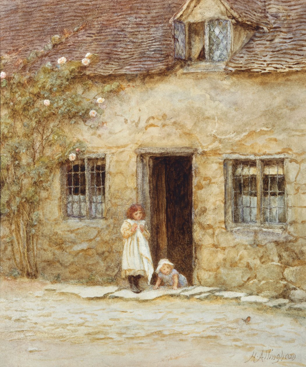 An der Haustür von Helen Allingham