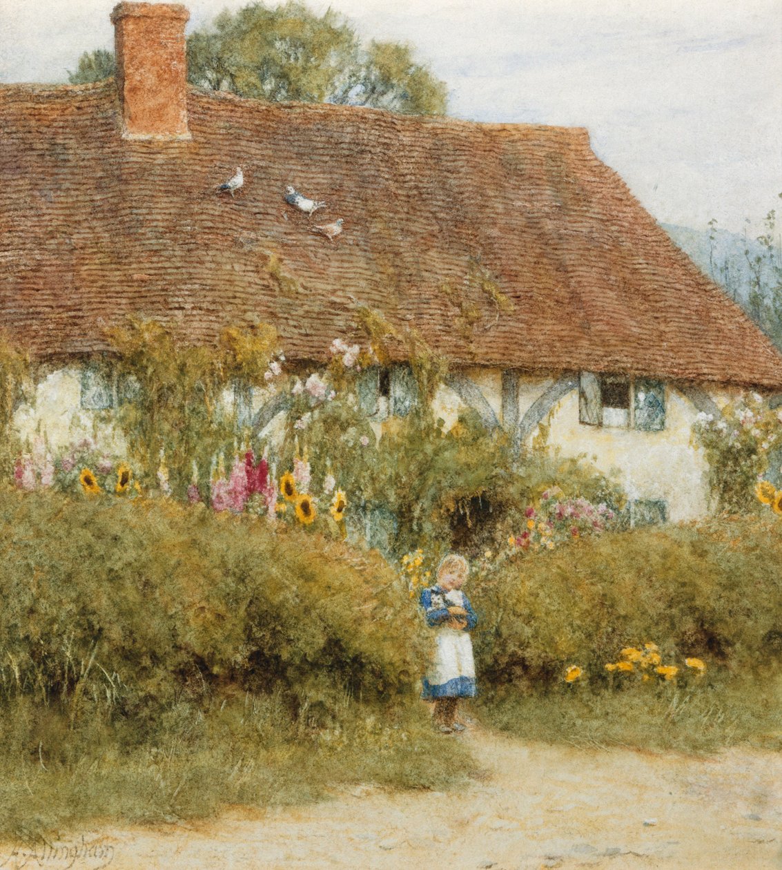 Hütte in West Horsley, Surrey von Helen Allingham