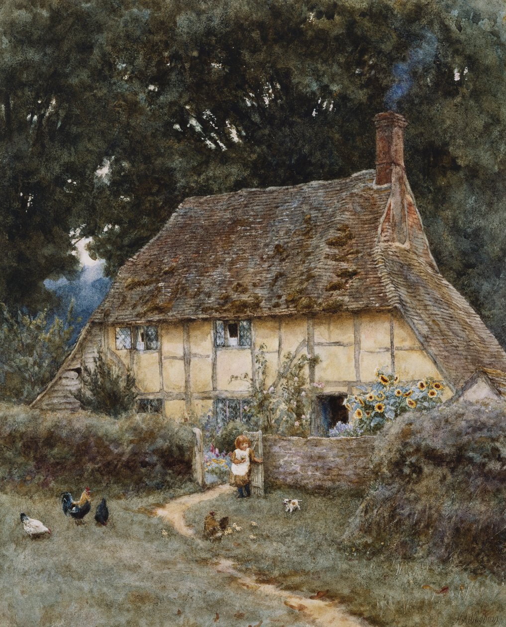 Auf der Brook Road, in der Nähe von Witley von Helen Allingham