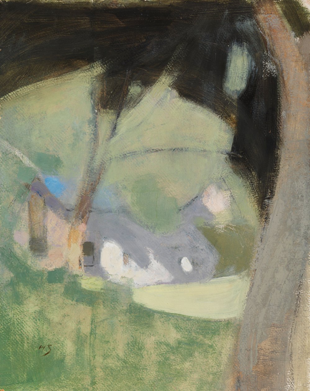 Die alte Brauerei (Komposition) von Helene Schjerfbeck