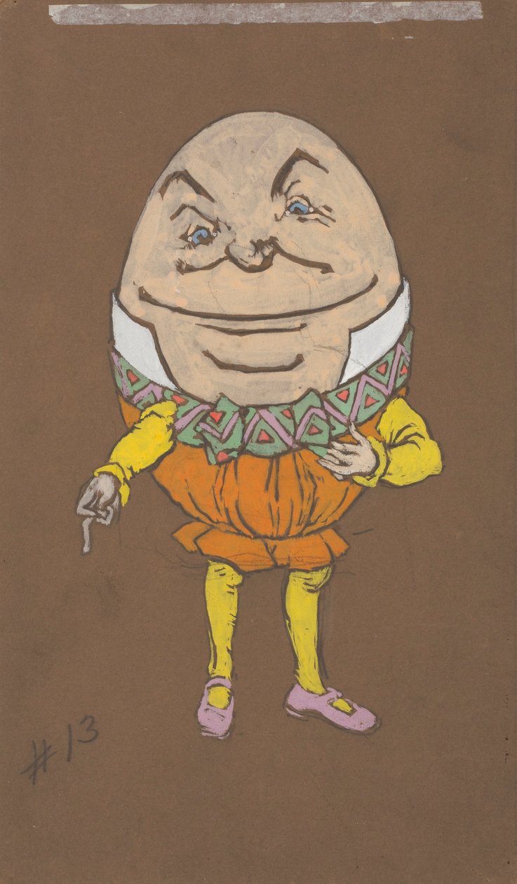 Humpty Dumpty (Kostümentwurf für Alice im Wunderland, 1915)