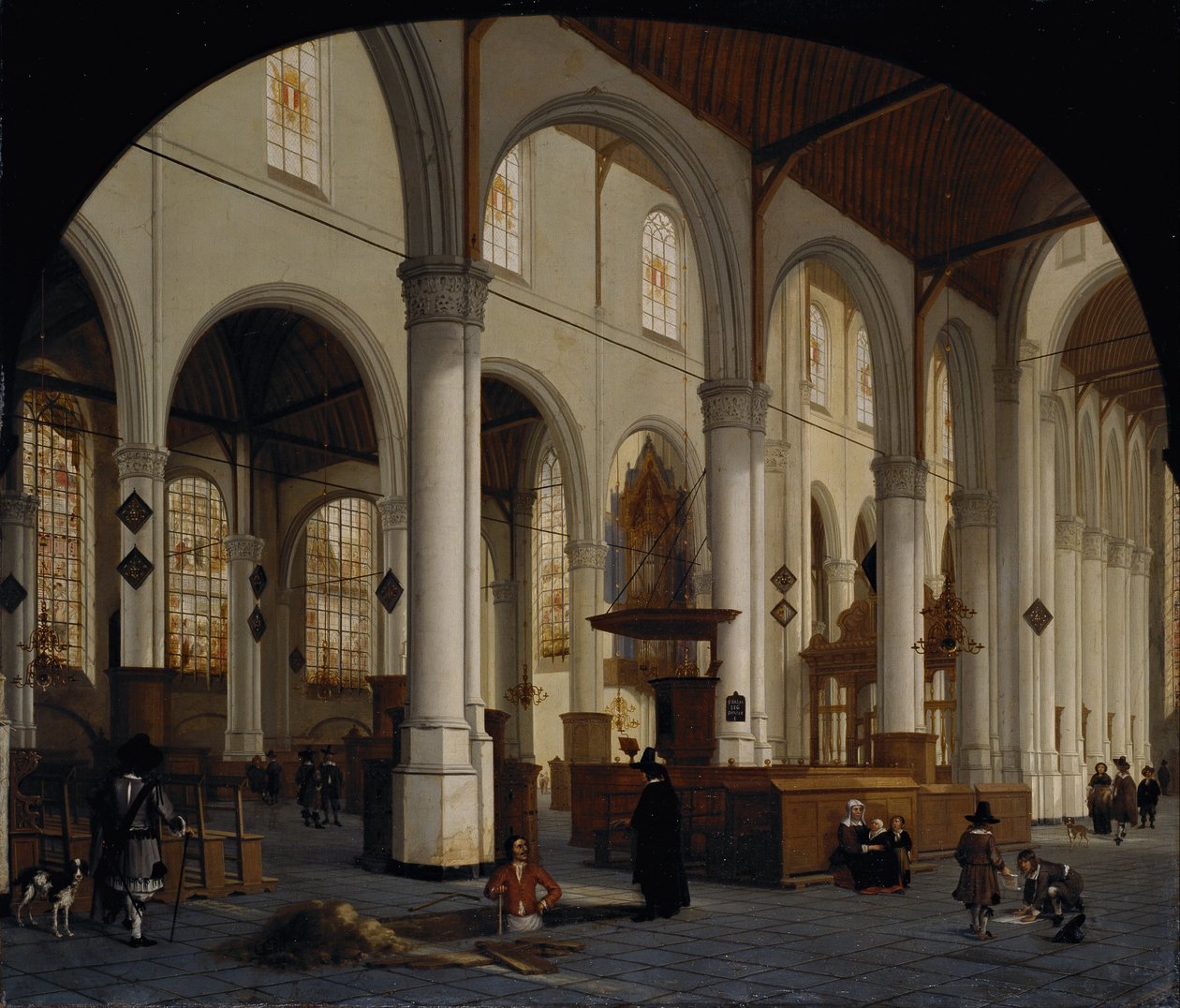 Das Innere der St. Janskerk in Gouda von Hendrik Cornelisz. van Vliet