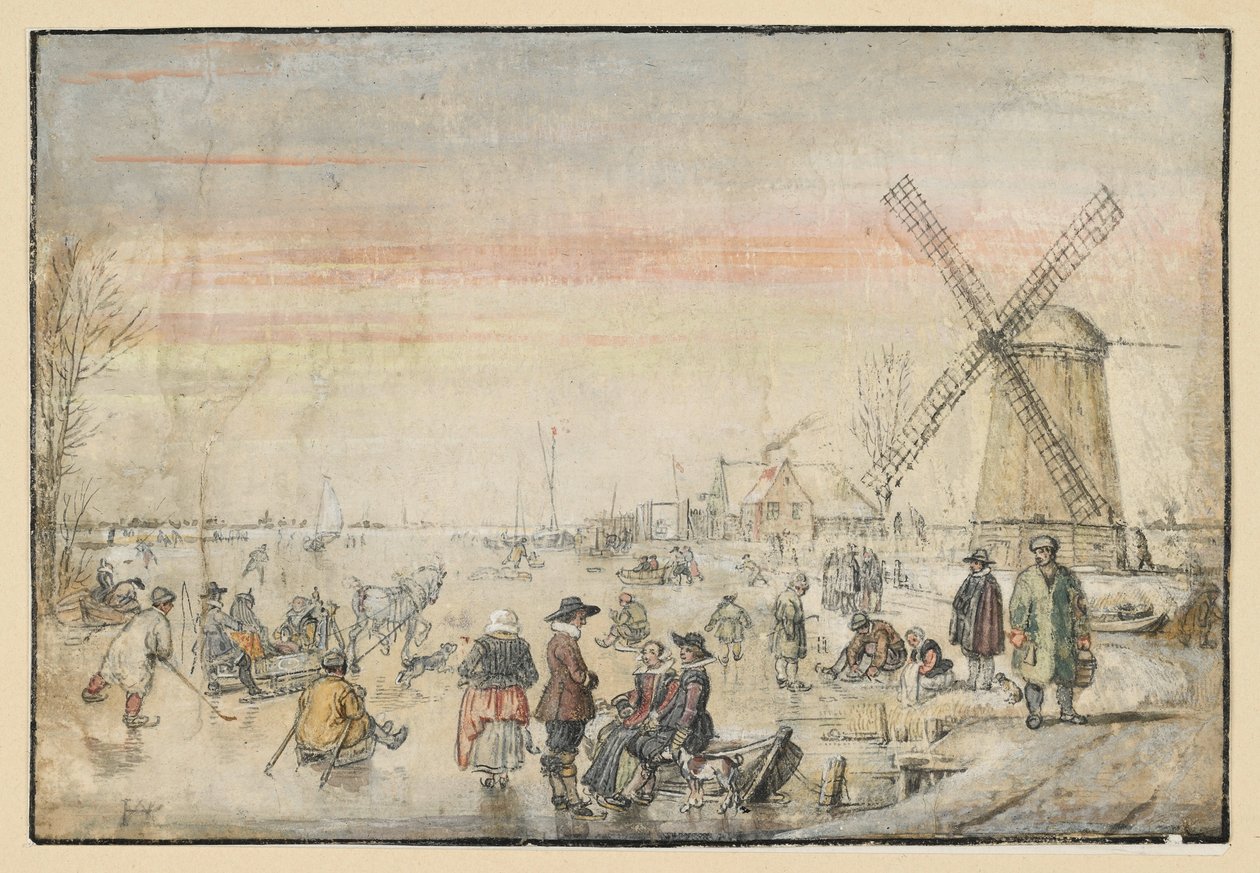 Leben auf dem Eis von Hendrick Avercamp