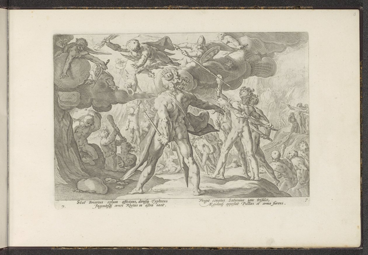 Angriff der Giganten auf die Götterwelt von Hendrick Goltzius (workshop of)