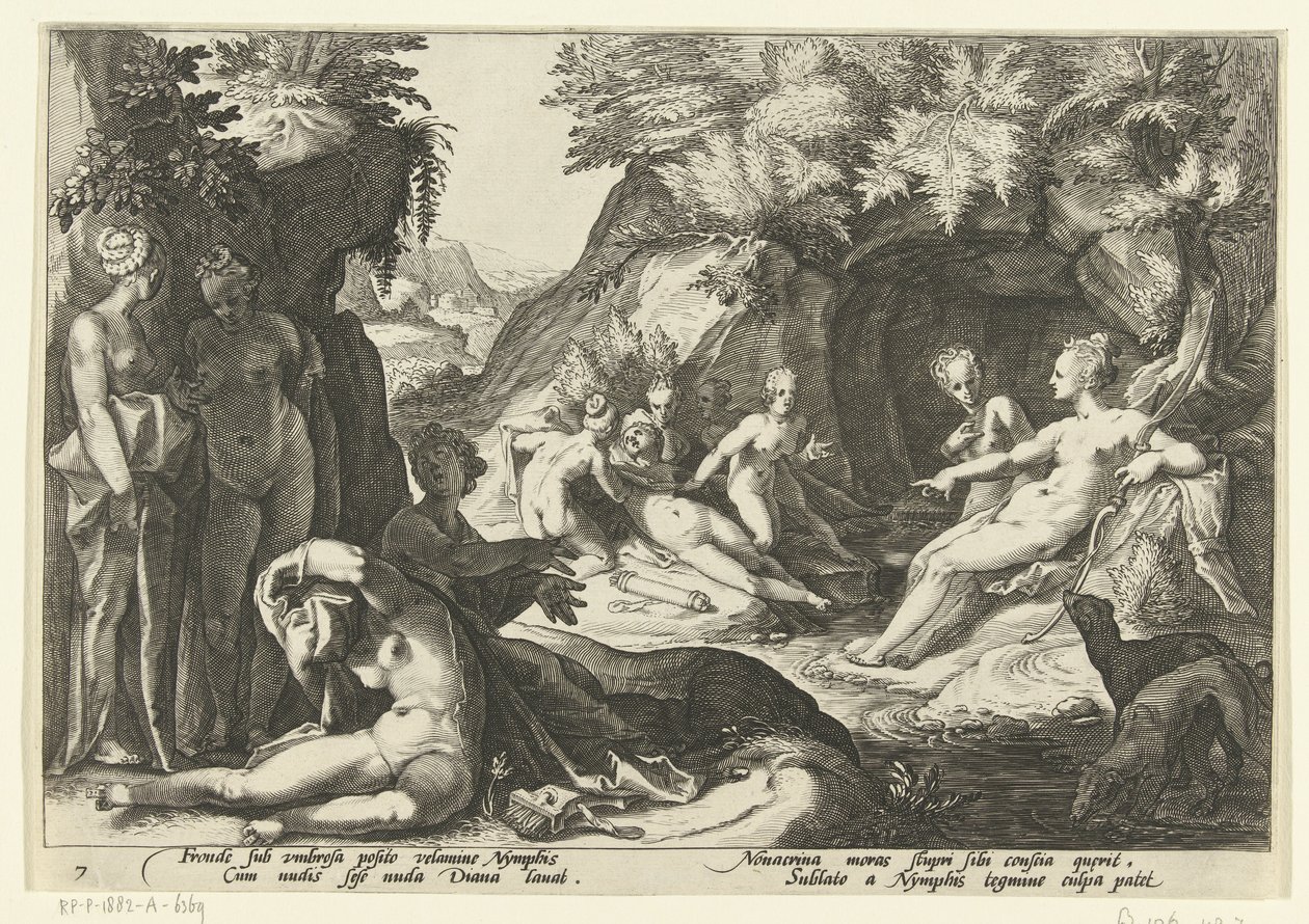 Diana entdeckt die Schwangerschaft von Callisto von Hendrick Goltzius (workshop of)