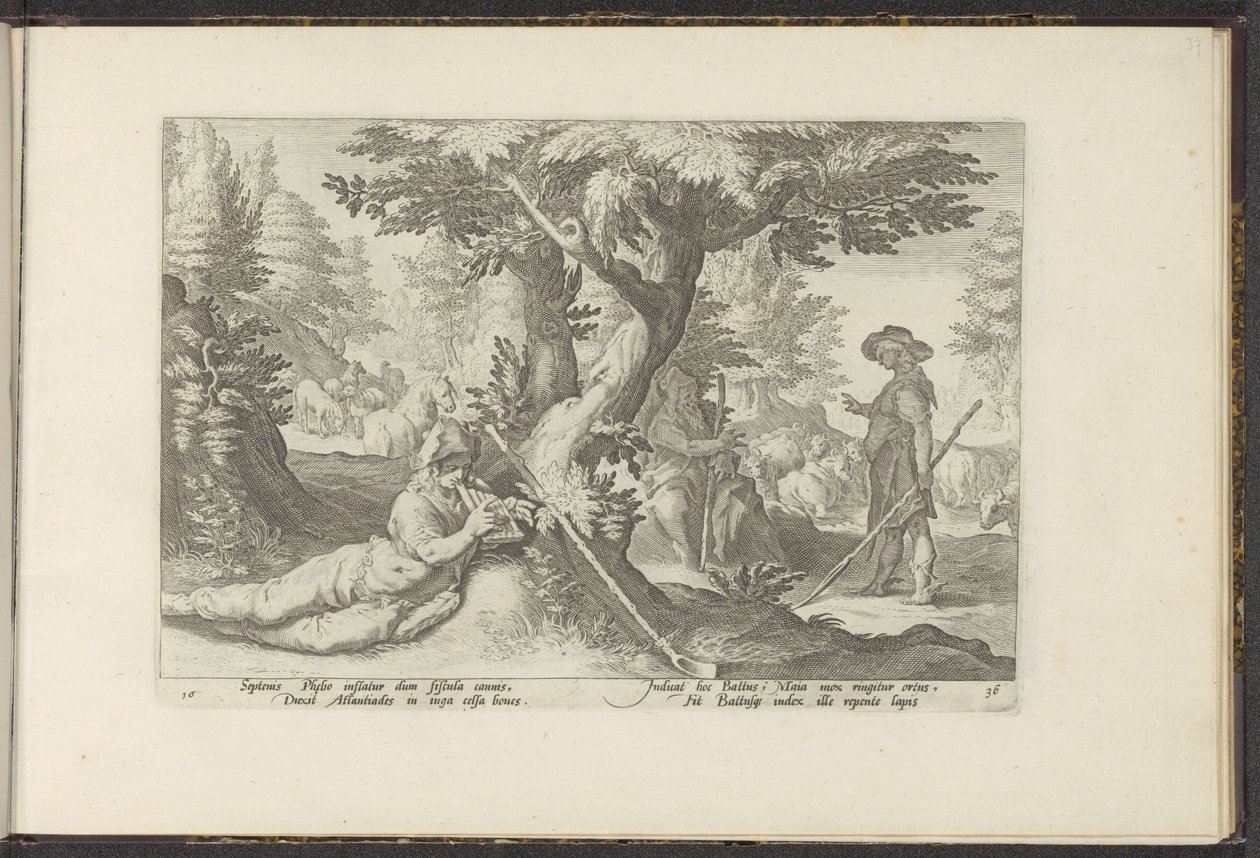 Merkur und Battus von Hendrick Goltzius (workshop of)