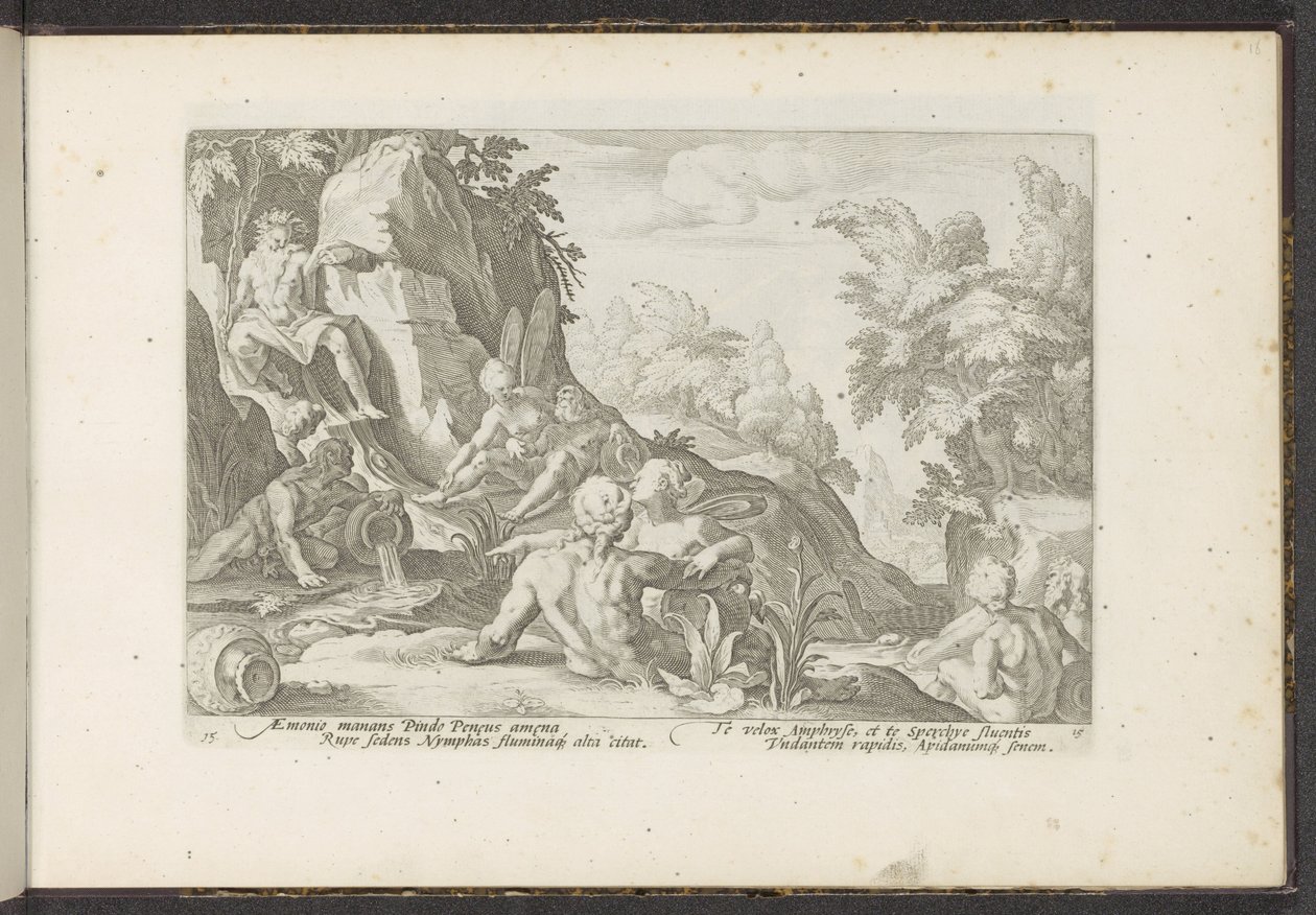 Peneus besucht von anderen Flussgöttern von Hendrick Goltzius (workshop of)