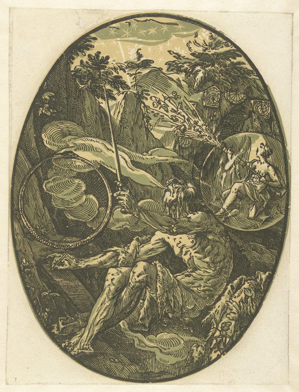 Demogorgon in der Höhle der Ewigkeit von Hendrick Goltzius