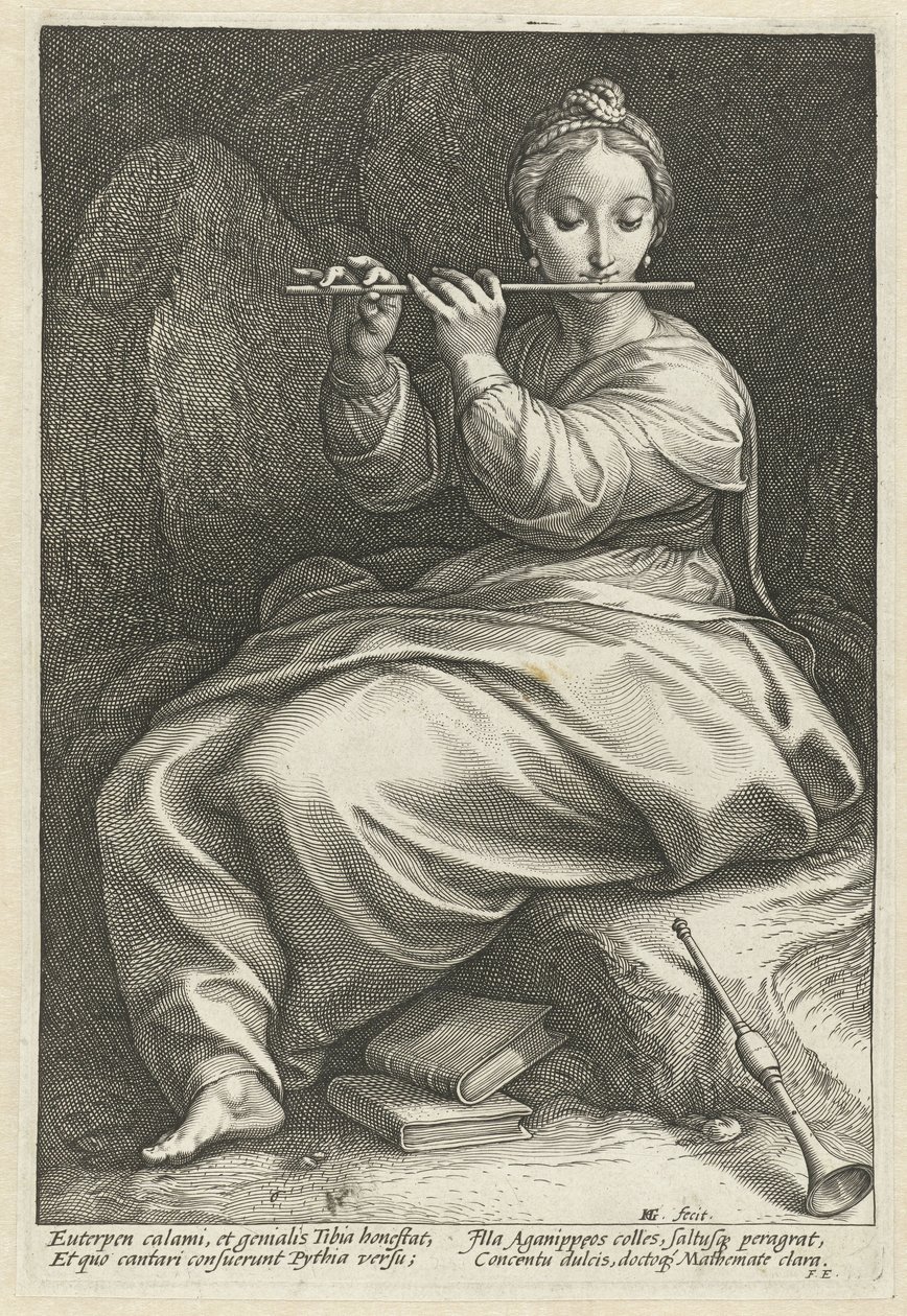 Euterpe von Hendrick Goltzius