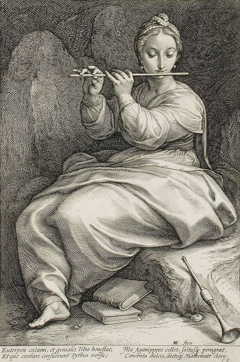 Euterpe von Hendrick Goltzius