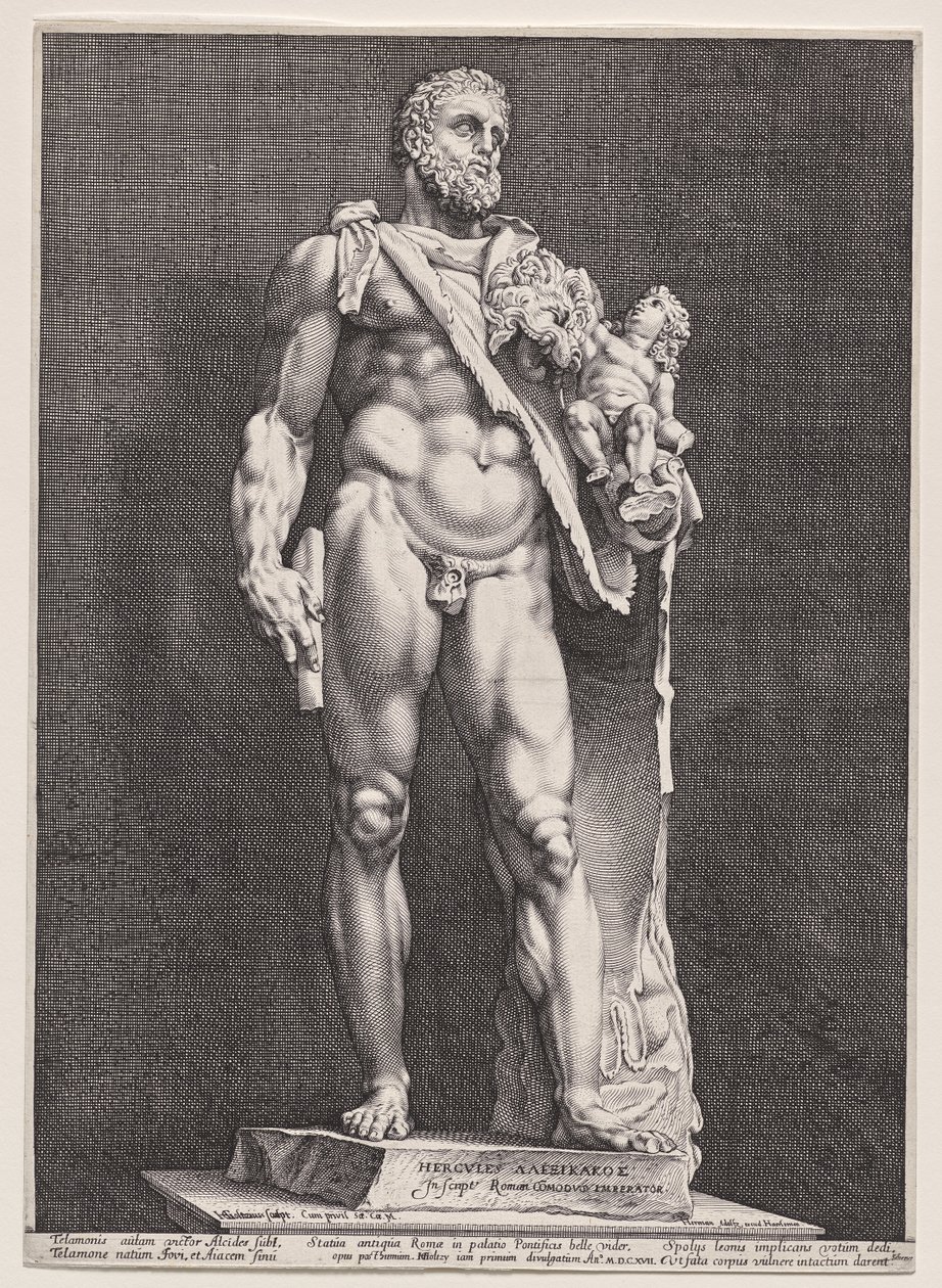 Herkules und Telephos von Hendrick Goltzius