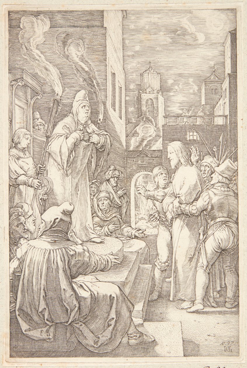 Jesus vor dem Rat von Hendrick Goltzius