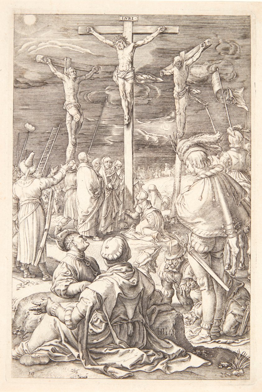 Jesus am Kreuz von Hendrick Goltzius