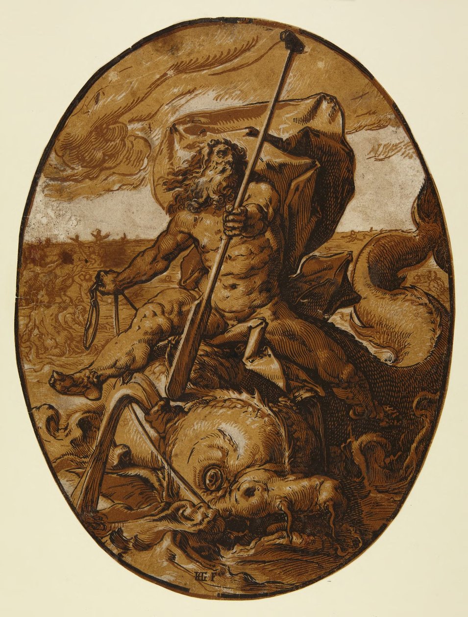 Oceanus von Hendrick Goltzius
