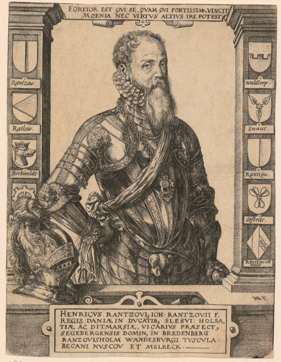 Porträt von Henricus Rantzovius [Heinrich von Rantzau] von Hendrick Goltzius