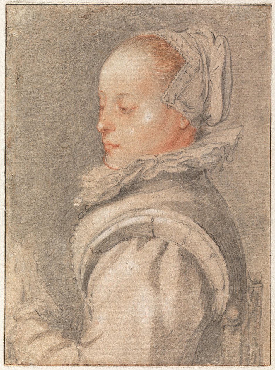 Porträt einer jungen Frau von Hendrick Goltzius