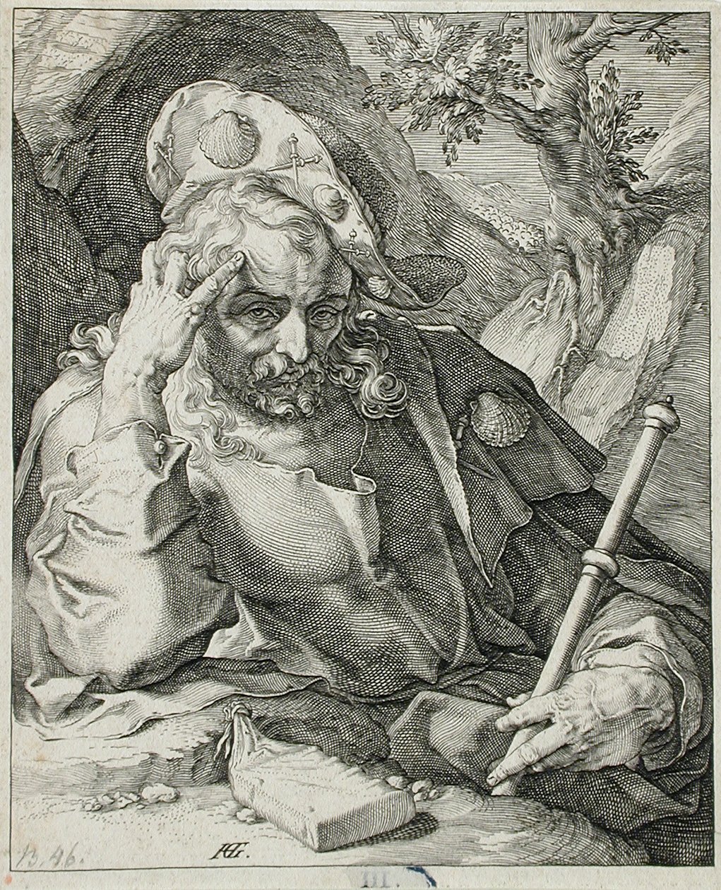 Heiliger Jakobus der Ältere von Hendrick Goltzius