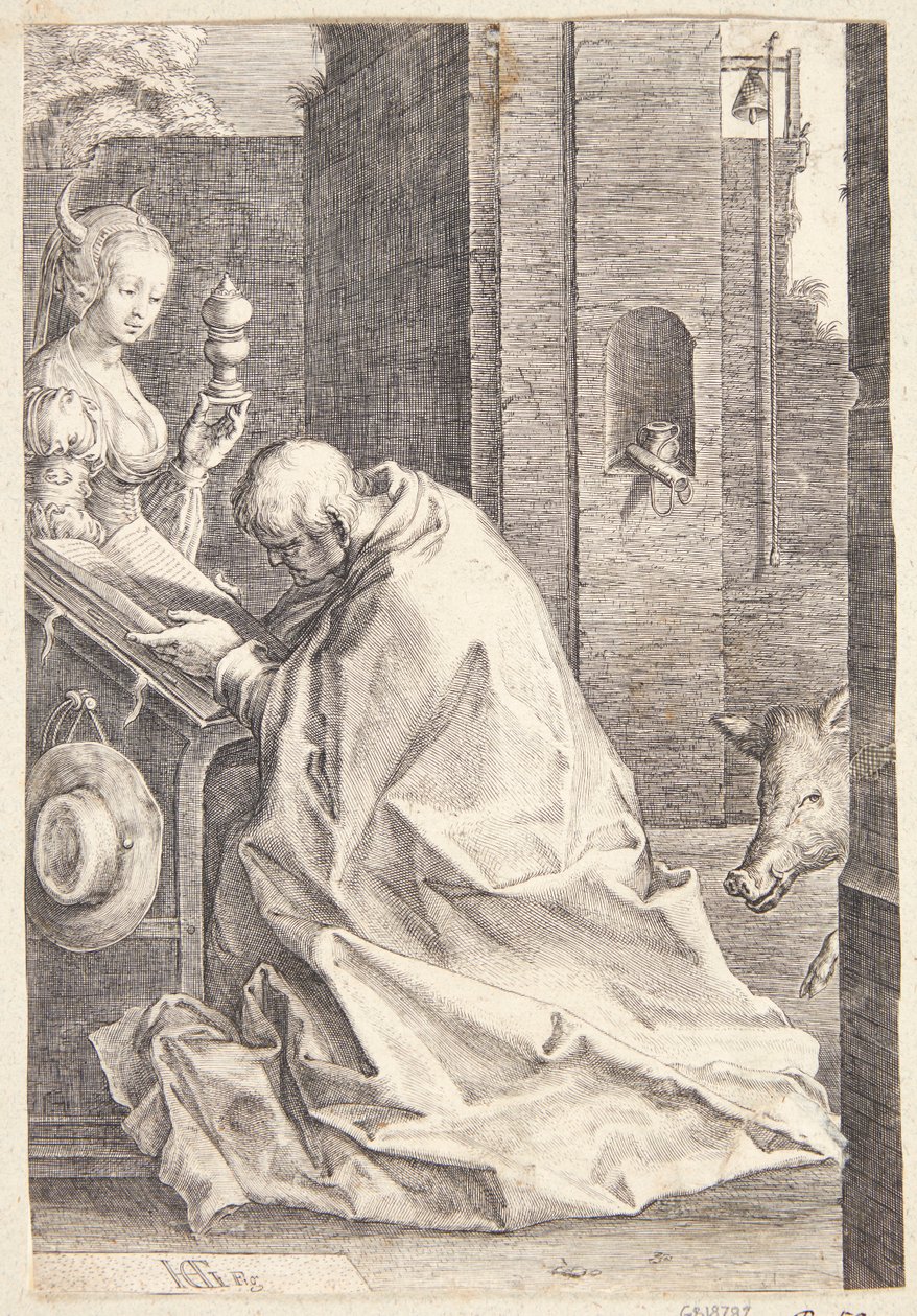Die Versuchungen des heiligen Antonius von Hendrick Goltzius
