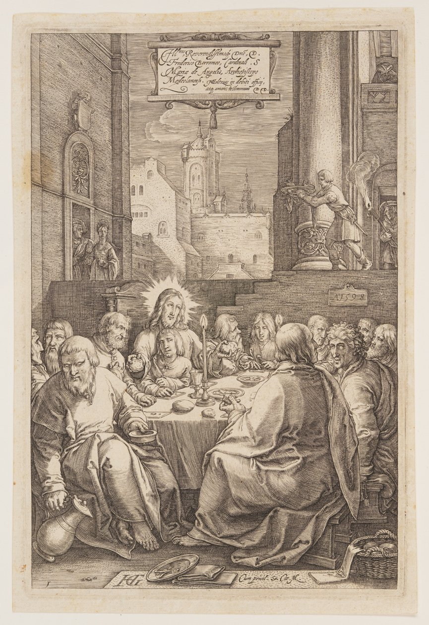 Das letzte Abendmahl, aus Die Passion von Hendrick Goltzius