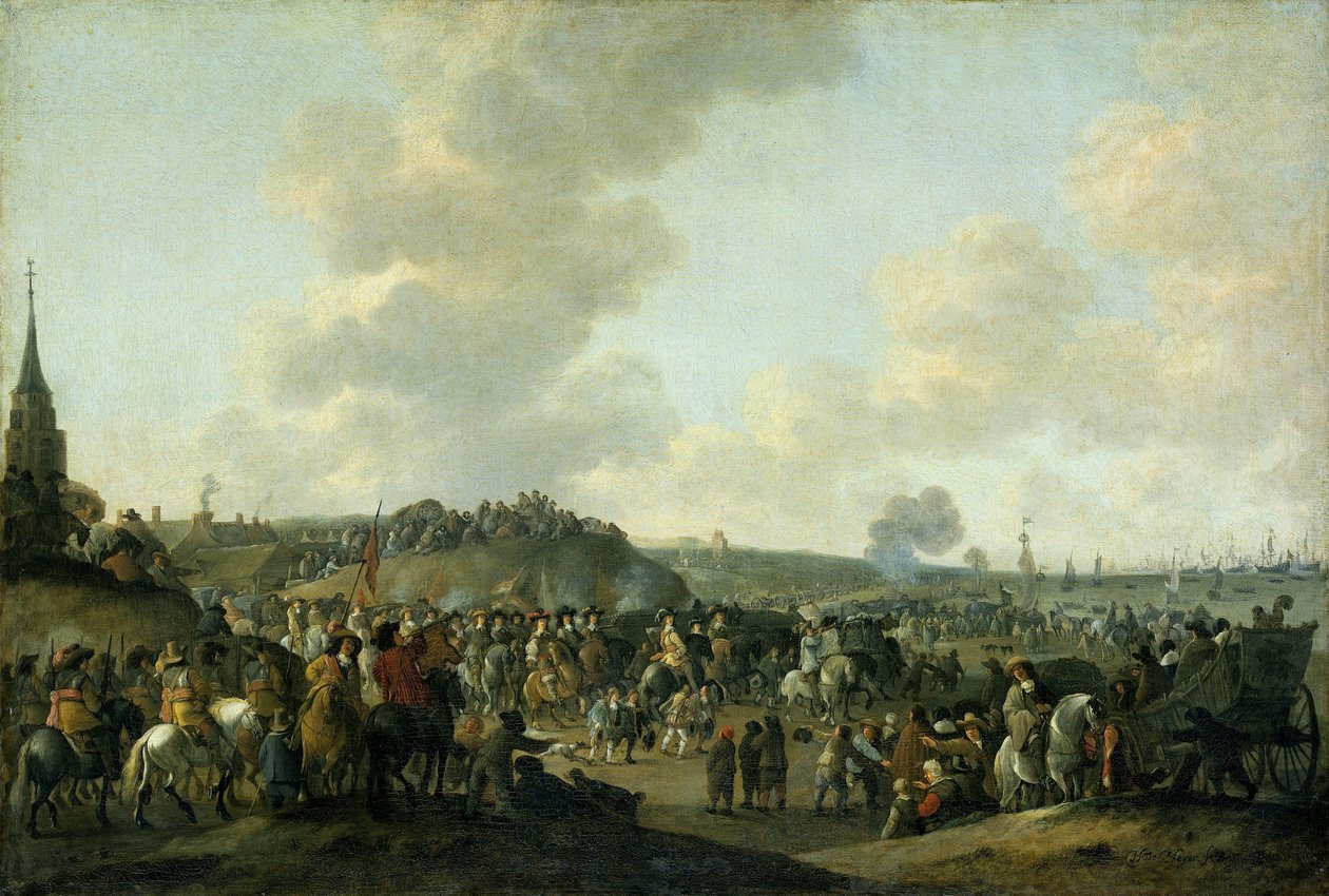 Die Abreise von Karl II. von England aus Scheveningen, 2. Juni 1660 von Hendrick de Meijer