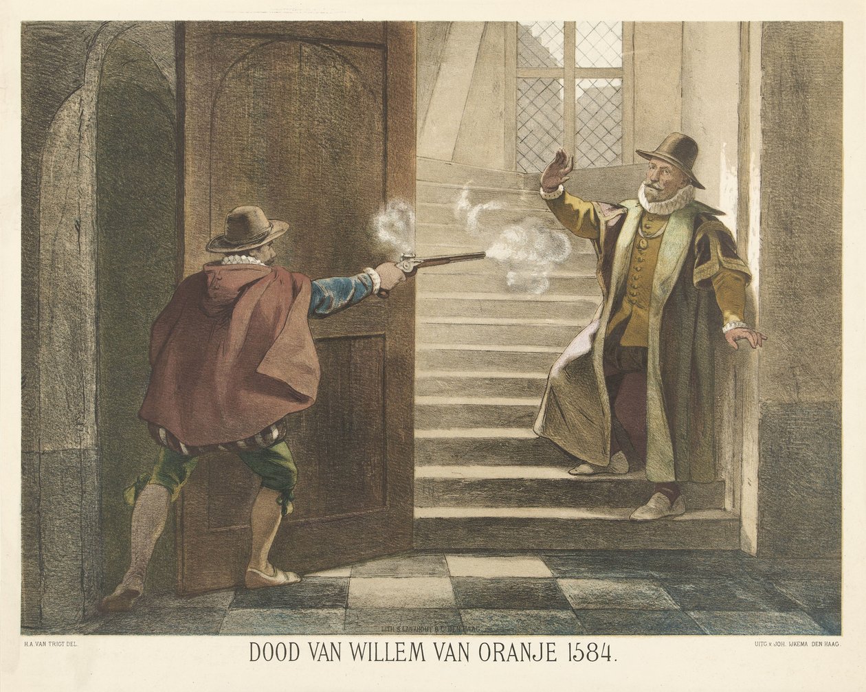 Mord an Wilhelm von Oranien, 1584 von Hendrik Albert van Trigt