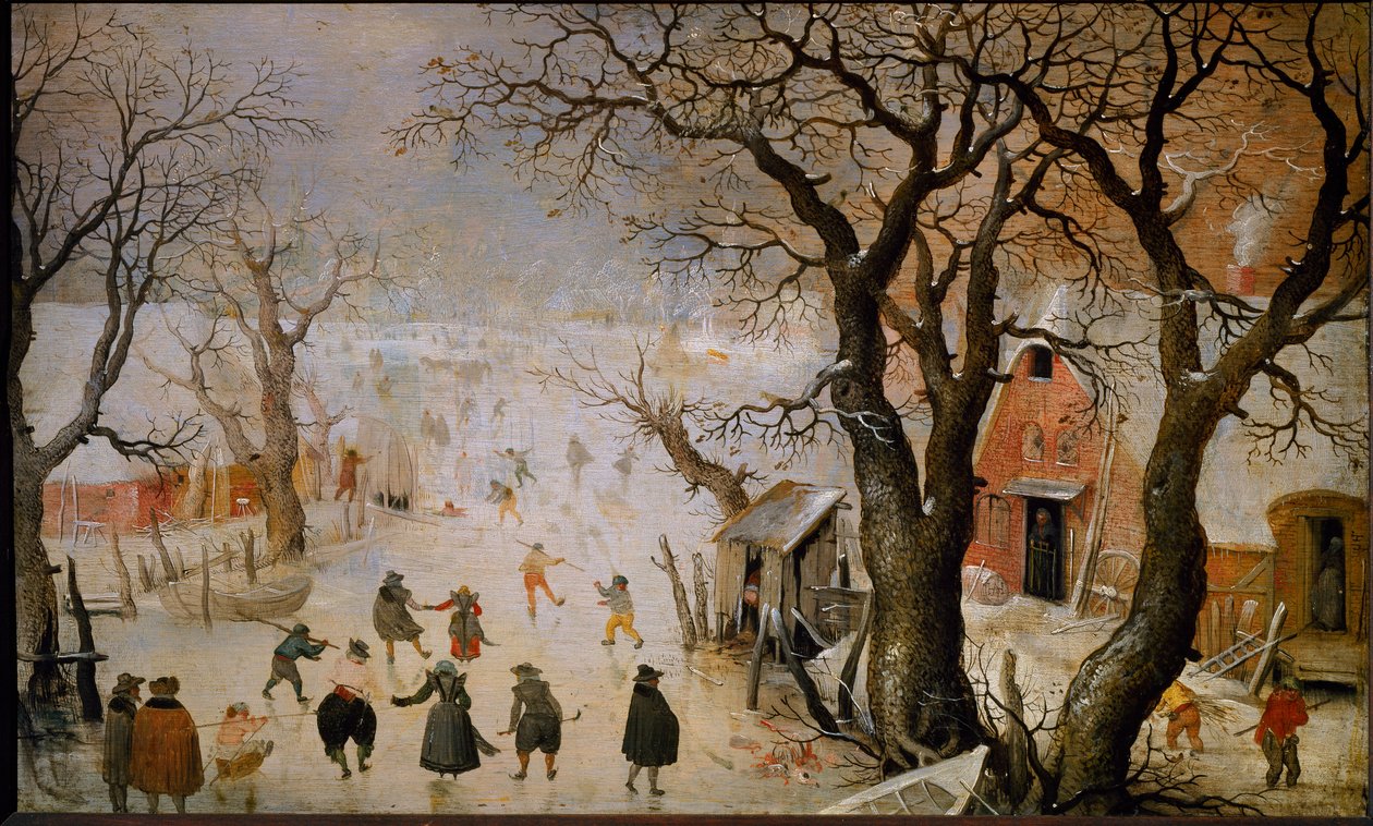 Winterlandschaft in den Niederlanden von Hendrik Avercamp