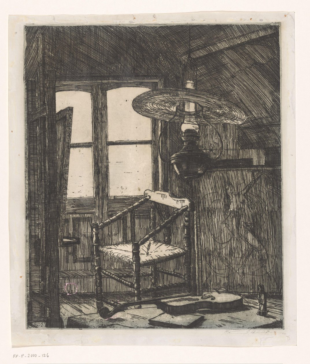 Atelier des Künstlers im Haus seiner Mutter von Hendrik Chabot