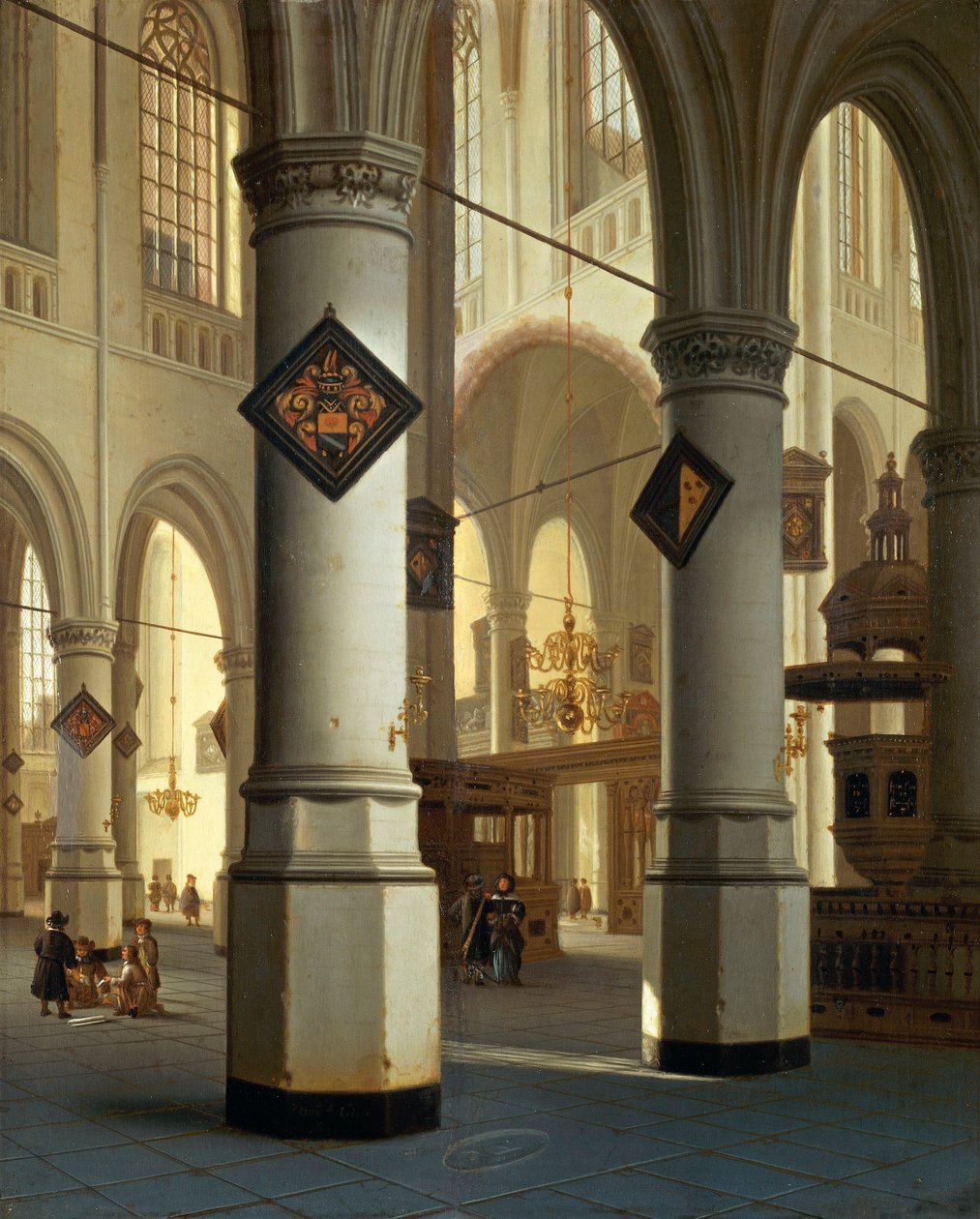 Ansicht der Oude Kerk in Delft von Hendrik Cornelisz. van Vliet