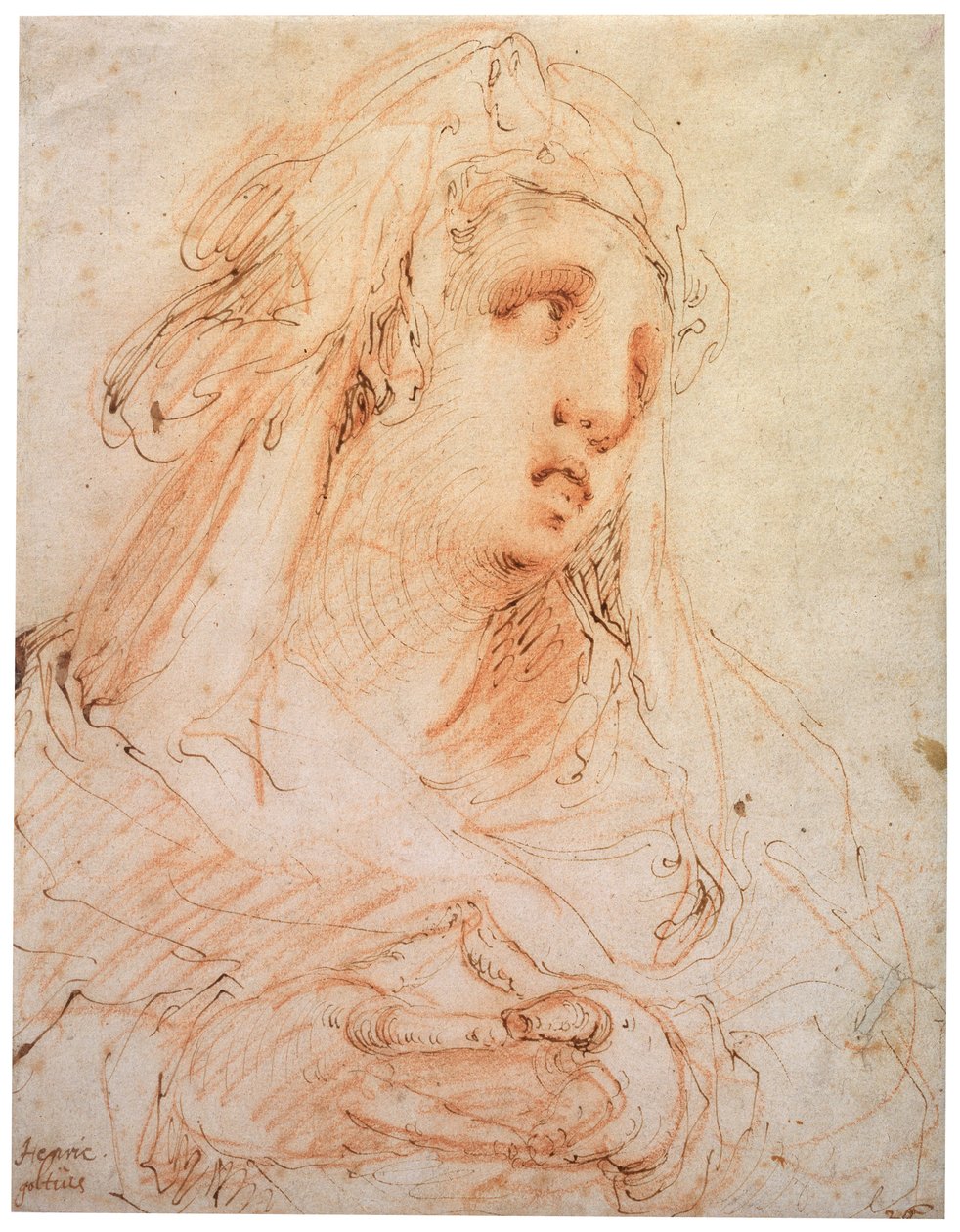 Eine junge Frau Maria Magdalena, spätes 16. oder frühes 17. Jahrhundert von Hendrik Goltzius