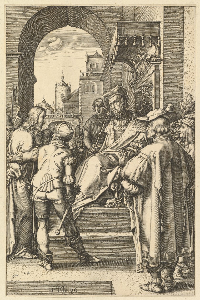 Christus vor Pilatus, aus Die Passion Christi von Hendrik Goltzius