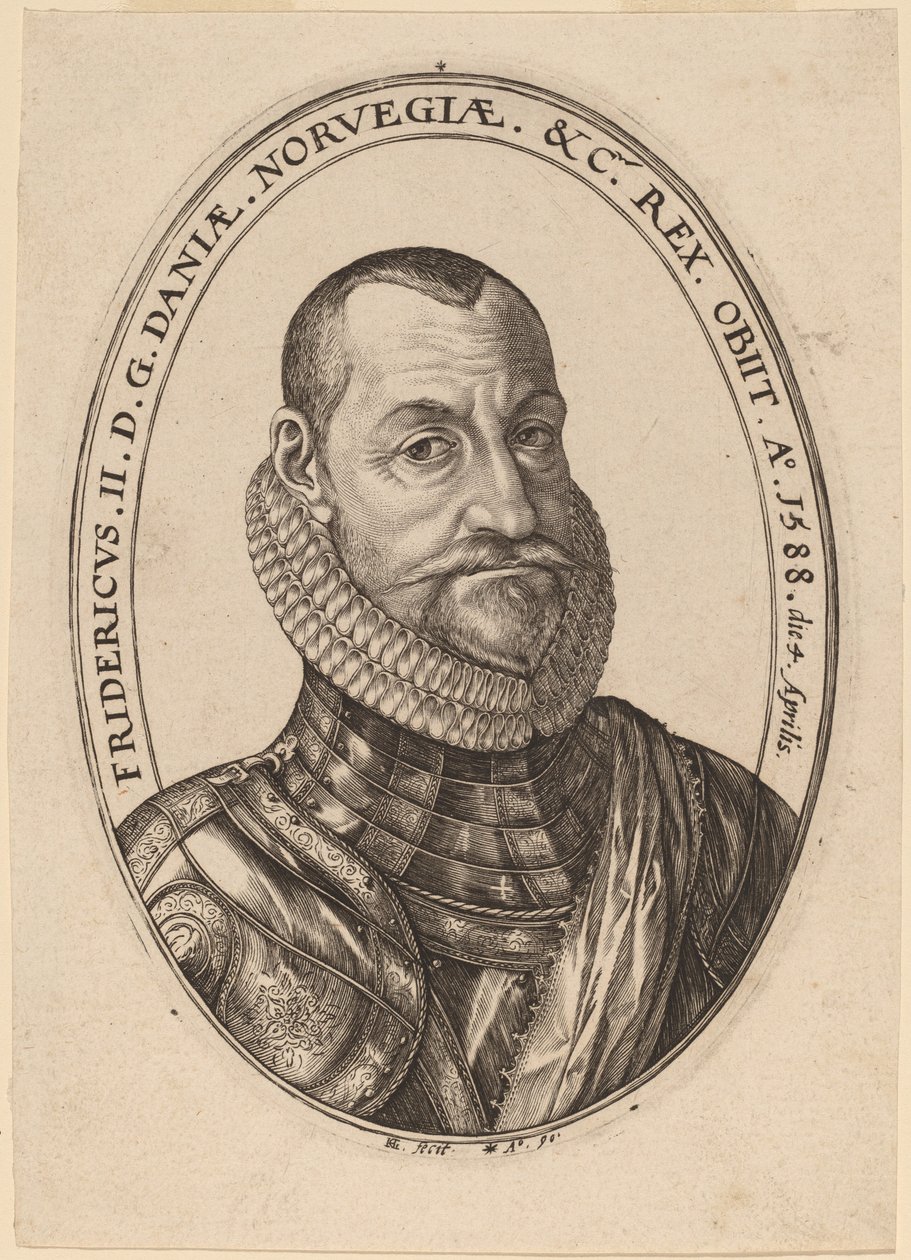 Friedrich II., König von Dänemark und Norwegen von Hendrik Goltzius