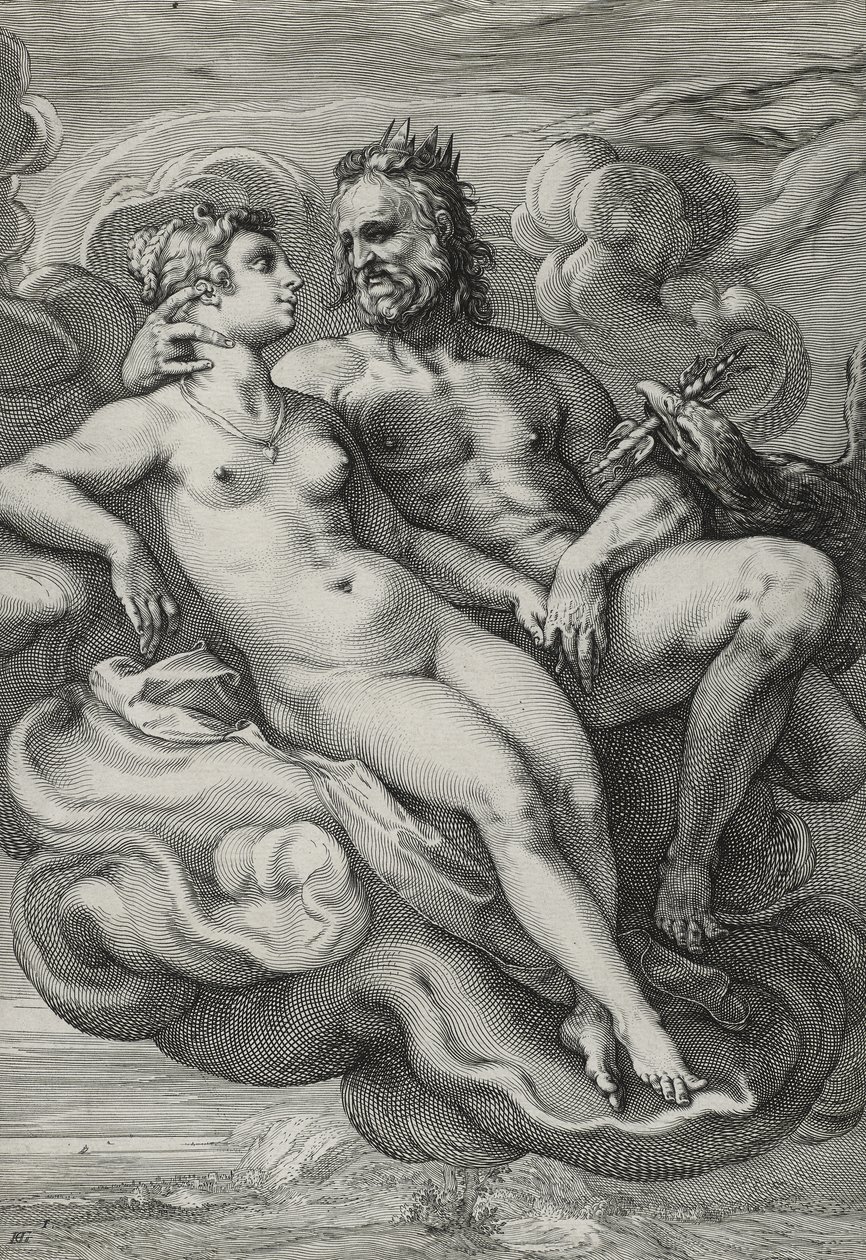 Jupiter und Juno, ca. 1593-94 von Hendrik Goltzius