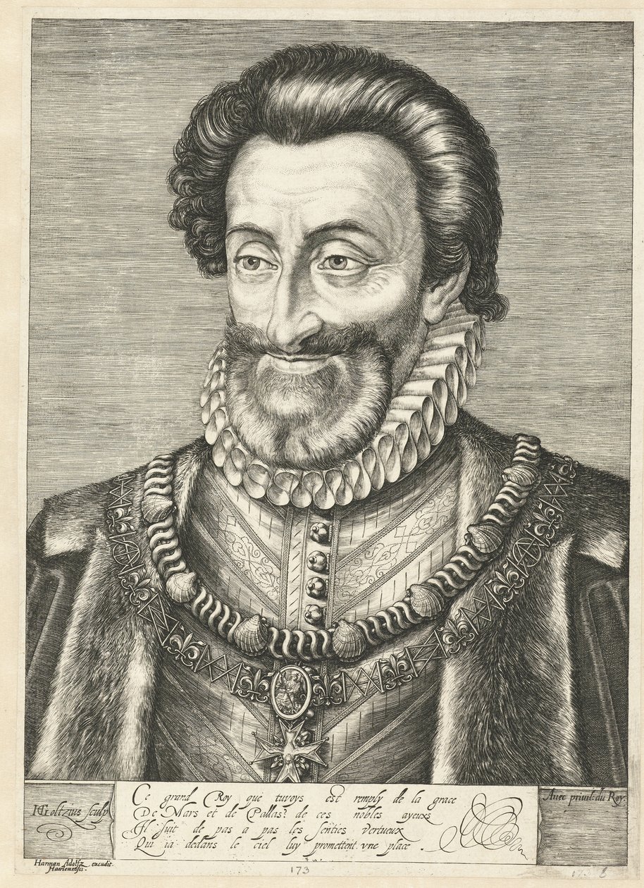 Porträt von König Heinrich IV. von Frankreich, ca. 1600 von Hendrik Goltzius