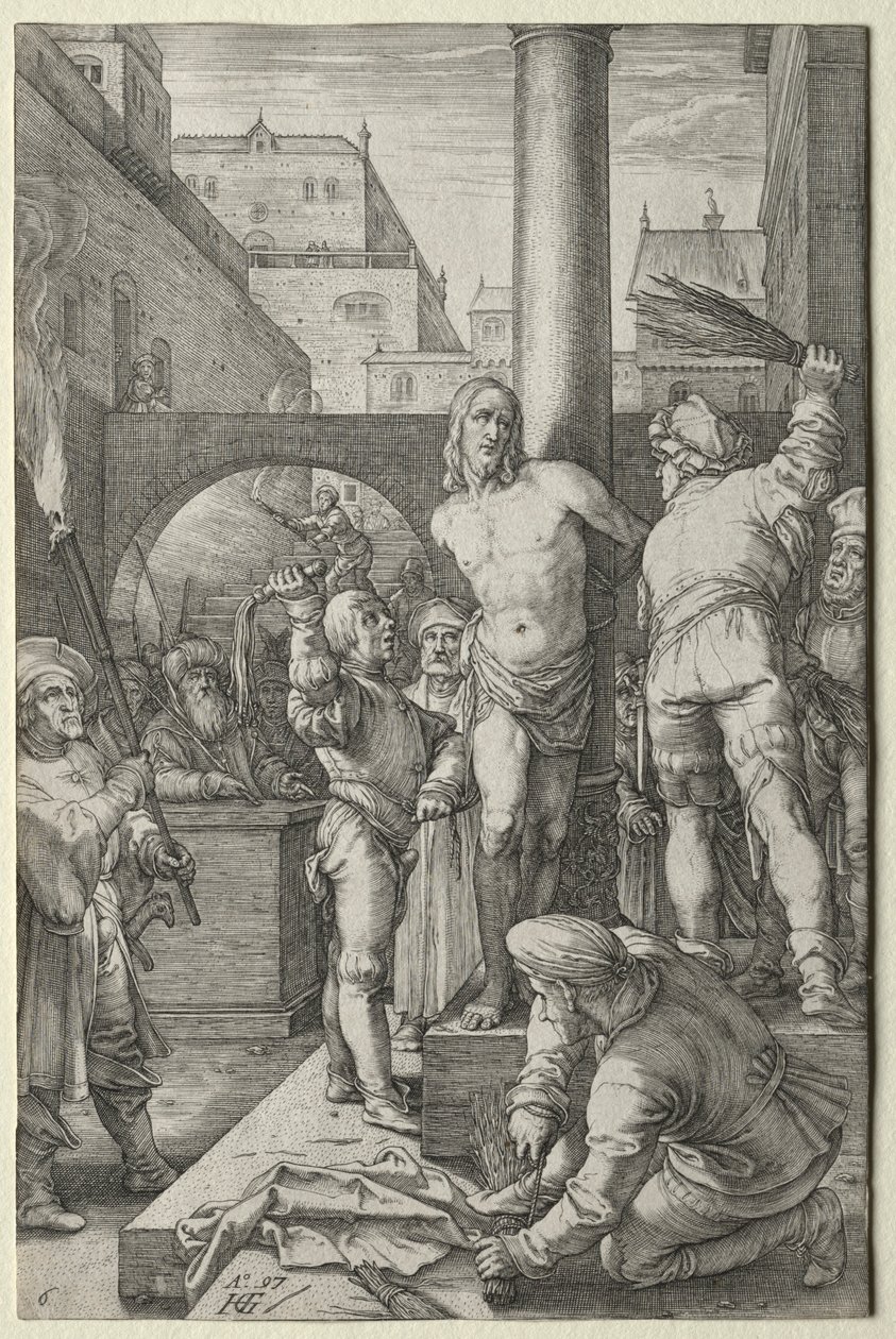Die Geißelung aus der Passion von Hendrik Goltzius