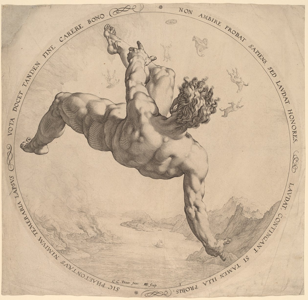 Phaeton von Hendrik Goltzius, after Cornelis Cornelisz van Haarlem